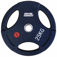 диск олимпийский обрезиненный с 3-мя хватами d51мм hammer wp074b 25кг черный