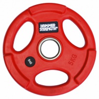 диск олимпийский цветной обрезиненный с 3-мя хватами d51мм hammer wp074 5кг красный