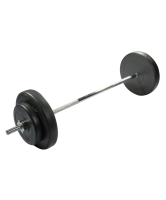 штанга разборная bb-401, стальной гриф, пластиковые диски, 30 кг