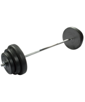 штанга разборная bb-401, стальной гриф, пластиковые диски, 25 кг